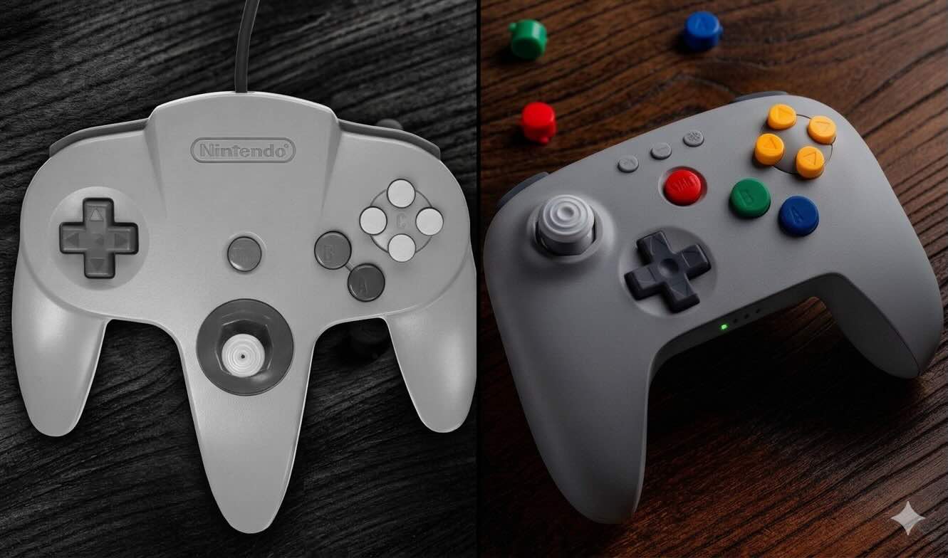Controle N64 Moderno: 8BitDo 64 sem fio para Nintendo 64